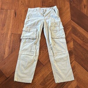 tan/cream colored garage cargo pants